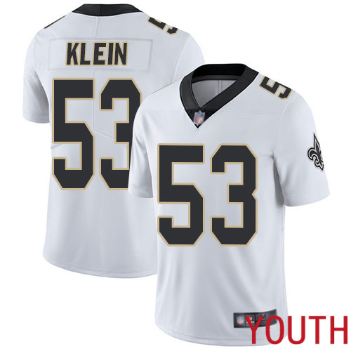 New Orleans Saints Limited White Youth A J  Klein Road Jersey NFL Football #53 Vapor Untouchable Jersey